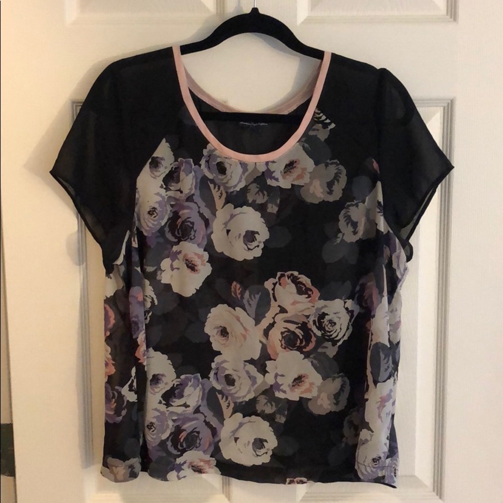 American Eagle Sheer Floral Top
